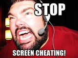 How do I stop screen cheating and peeking?